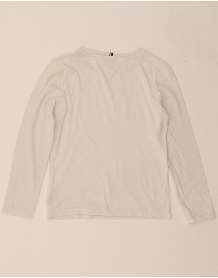 TOMMY HILFIGER Boys Graphic Top Long Sleeve 11-12 Years White Cotton Vintage Tommy Hilfiger and Second-Hand Tommy Hilfiger from Messina Hembry 