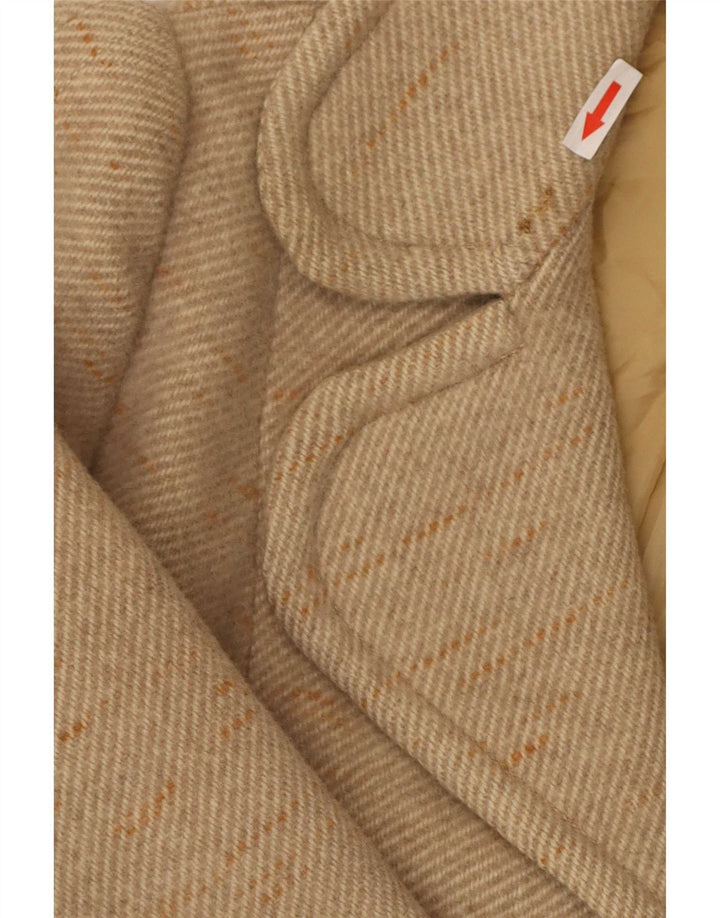 Vintage overfrakke til kvinder UK 10 Small Beige Flecked