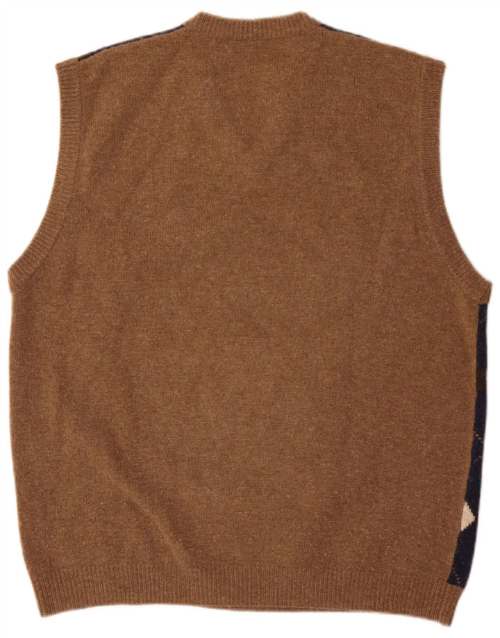 Aquascutum Herrevest Tank Top Medium Beige Argyle/Diamond Wool