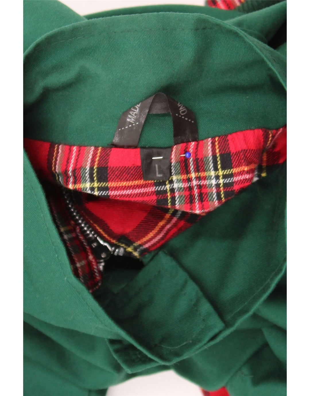 Vintage Bomberjakke til mænd UK 40 Large Green Polyester Retro
