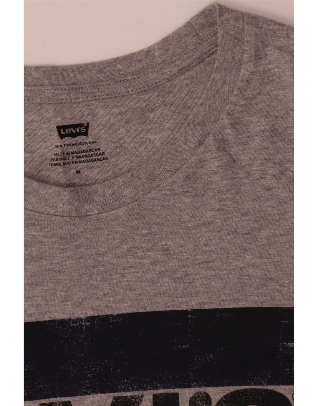 Levi's Herre grafisk T-shirt top mellemgrå bomuld