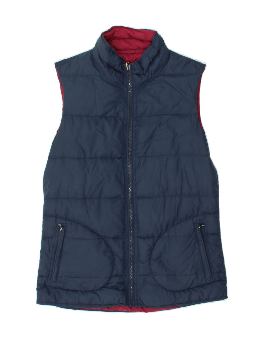 FAT FACE Womens Reversible Padded Gilet UK 12 Medium Pink Polyester Vintage Fat Face and Second-Hand Fat Face from Messina Hembry 