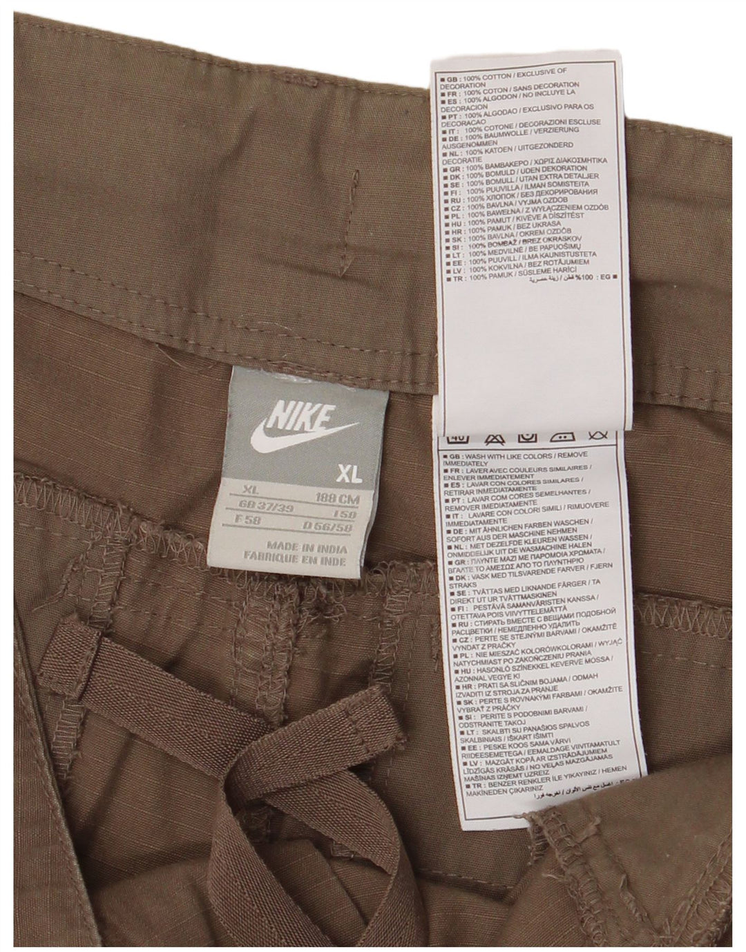 NIKE Cargo Shorts til mænd W38 XL brun bomuld
