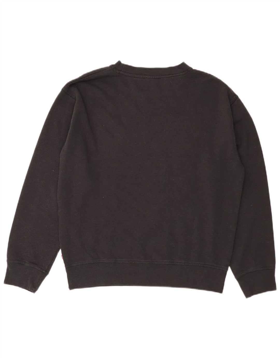 LEVI'S Dame Oversized grafisk sweatshirt Jumper UK 10 Lille sort bomuld