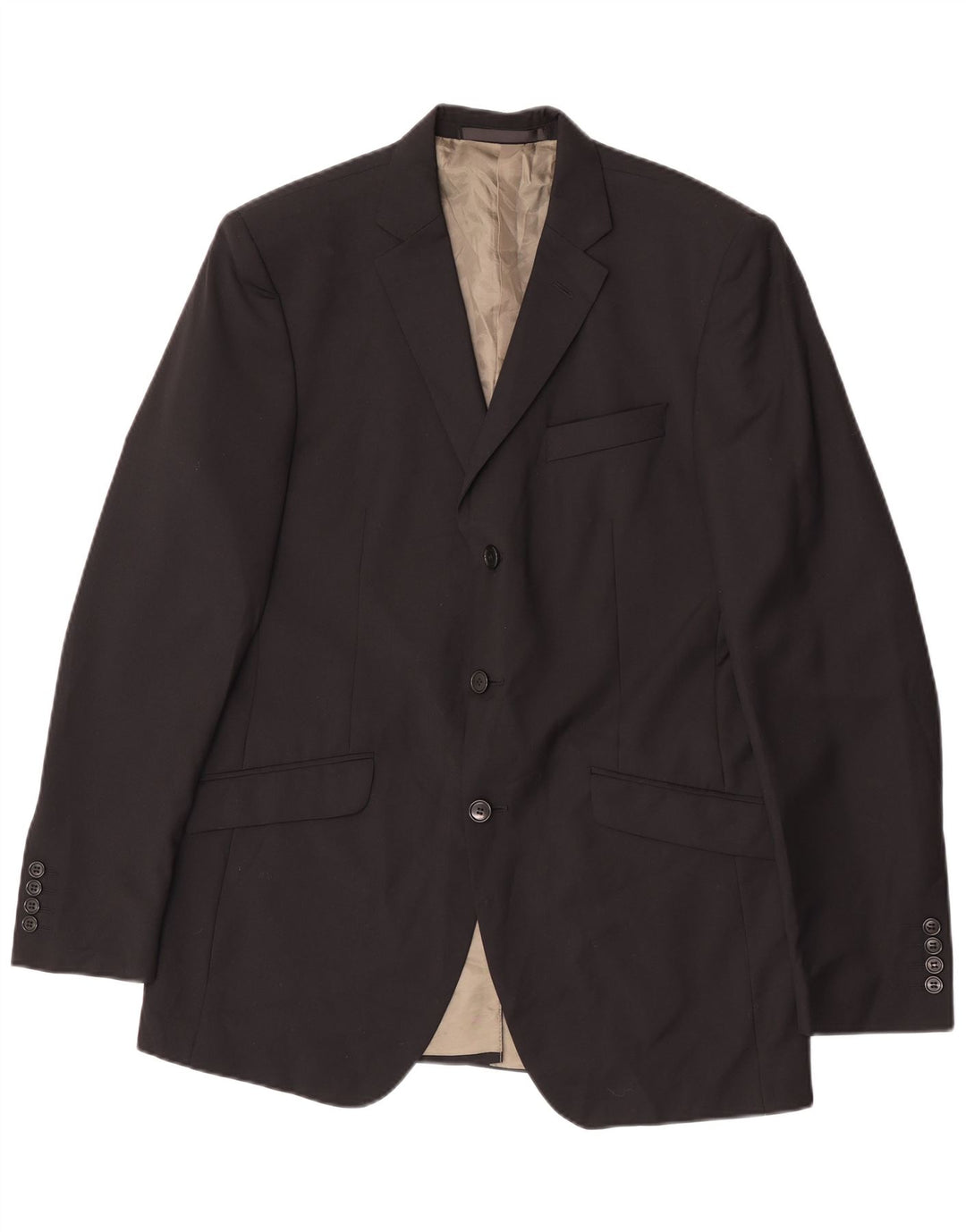 Marks & Spencer Herre 3 Button Slim Fit Blazer Jacket UK 40 Medium Black