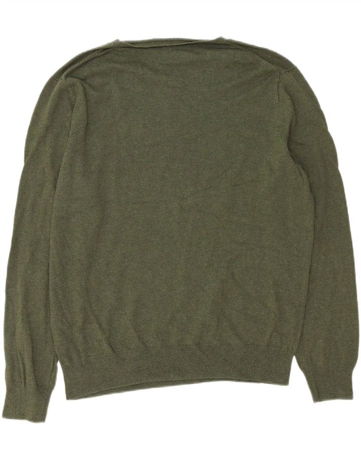 J. CREW Herre Mercantile Crew Neck Jumper Sweater Stor Khaki Bomuld
