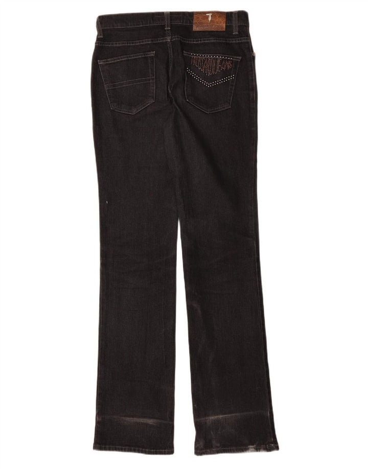 Trussardi Dame Bootcut Jeans IT 42 Medium W26 L33 Sort Bomuld