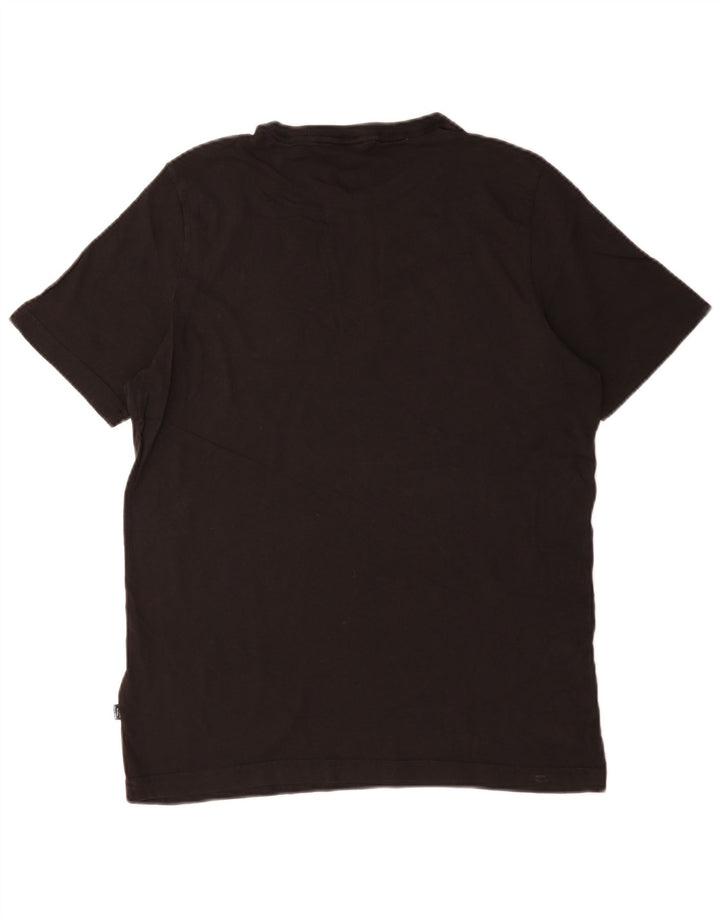 Puma Herre Grafisk T-Shirt Top Medium Sort Bomuld