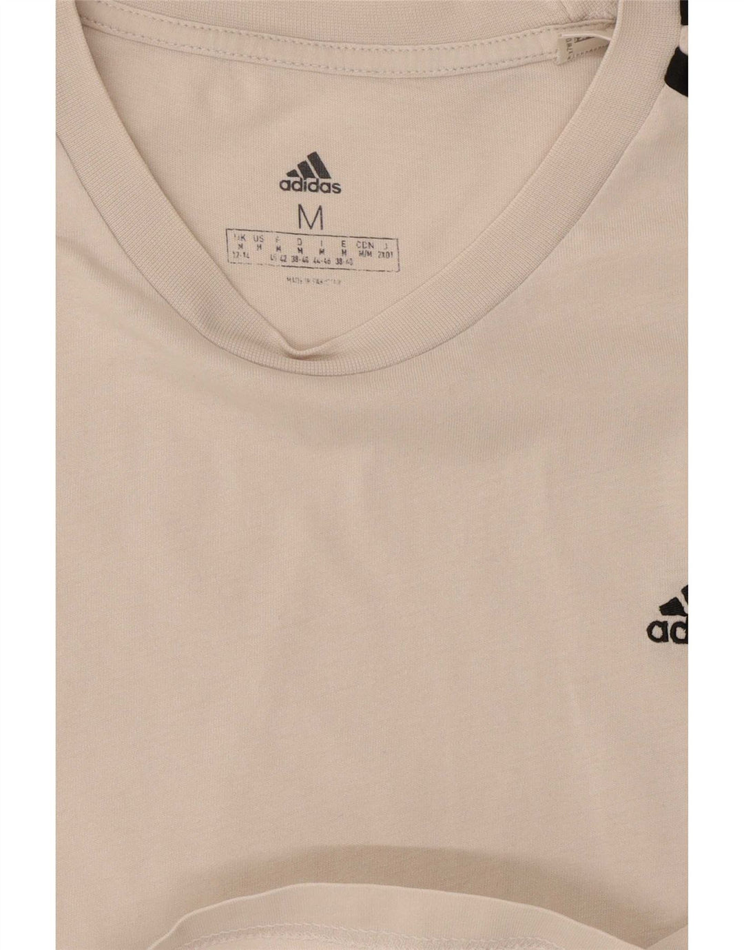 Adidas Womens Crop T-Shirt Top UK 12/14 Medium White