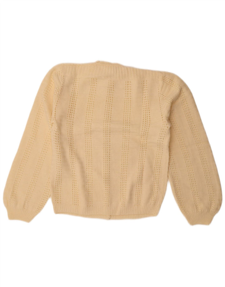 Vintage dame cardigan sweater UK 14 Large Off White