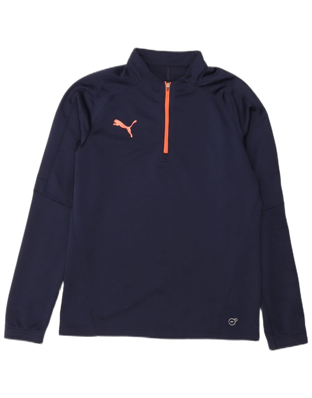 PUMA Mens Zip Neck Pullover Tracksuit Top Medium Navy Blue
