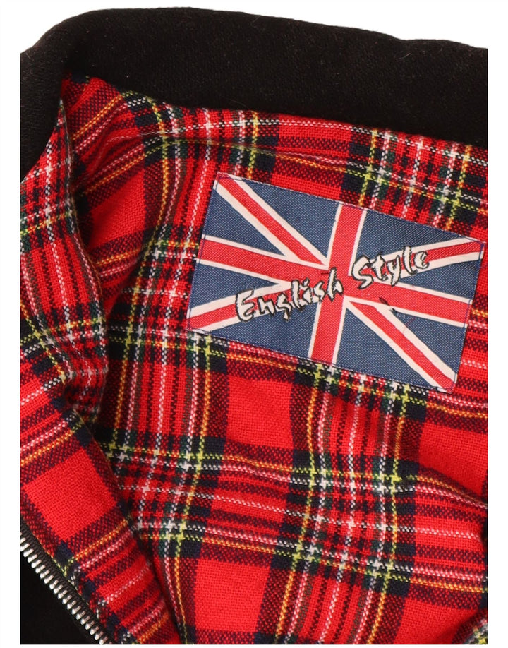 Vintage Bomberjakke til mænd UK 40 Large Black Wool