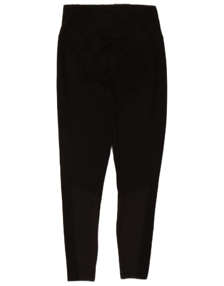 PUMA Womens Leggings UK 14 Medium Black Colourblock