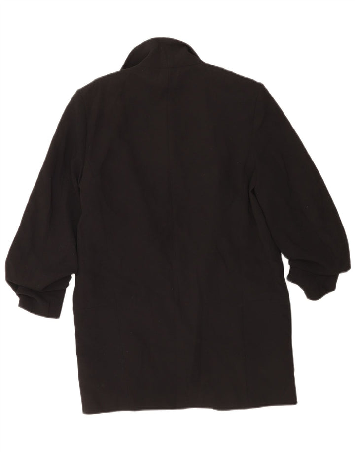 Zara Womens Open Oversized Blazer Jacket UK 6 XS Sort Polyester