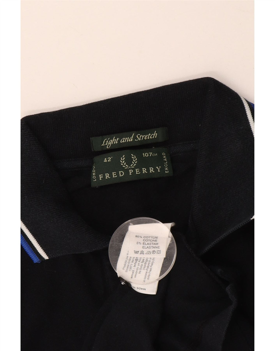 FRED PERRY Herre let og stretch poloshirt Medium marineblå bomuld