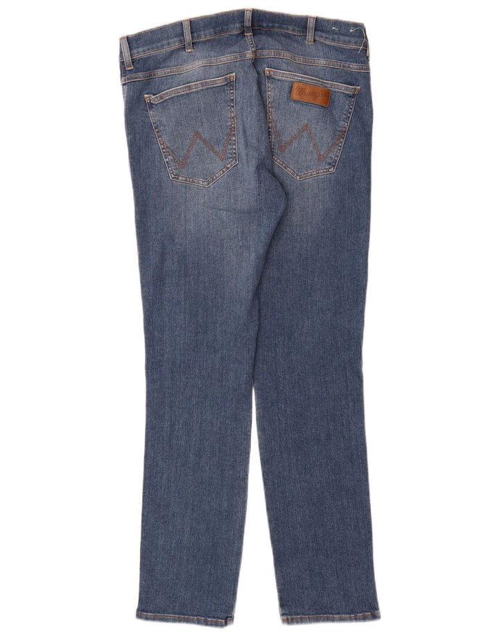 Wrangler Dame Larston Slim Jeans W33 L32 Blå Bomuld