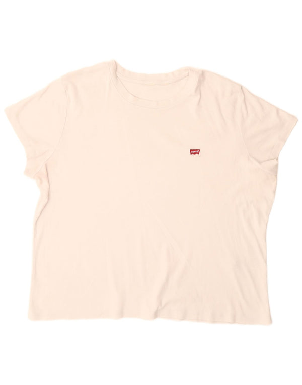 Levi's Dame Oversized T-Shirt Top UK 16 Large White