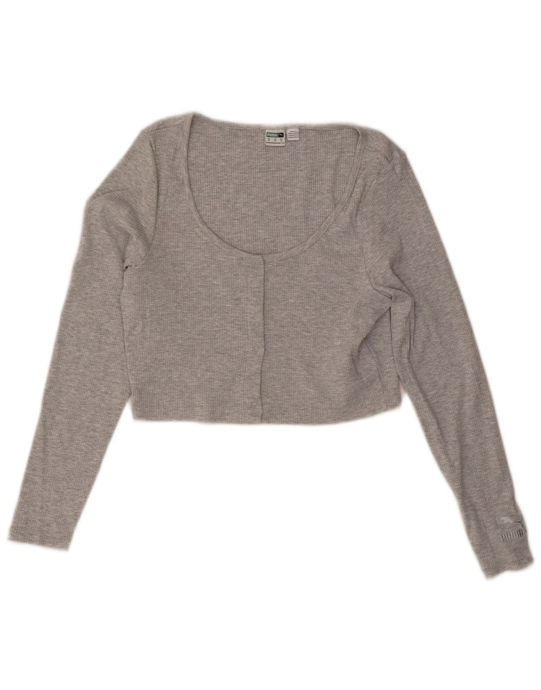 Puma Langærmet Crop Top til kvinder DK 18 XL Grå