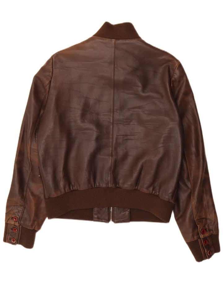 Les Marees Herre Læderjakke IT 48 Medium Brun