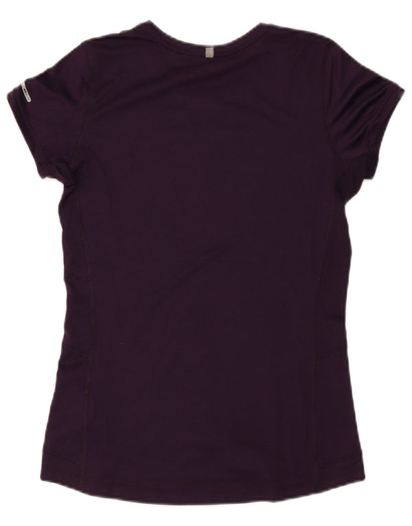 Nike Dame Dri Fit T-Shirt Top UK 8 Lille Lilla Polyester