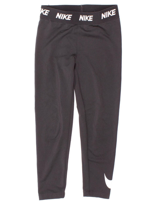 Nike Girls Dri Fit Leggings 5-6 år Medium Sort