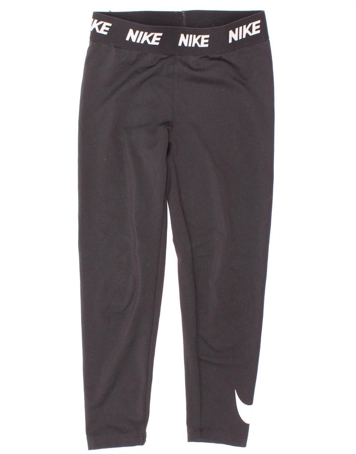 Nike Girls Dri Fit Leggings 5-6 år Medium Sort