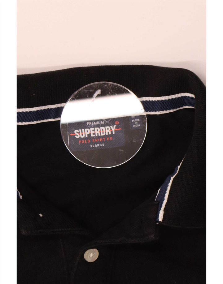 Superdry herre poloshirt XL sort bomuld