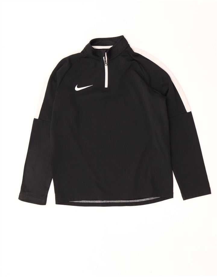 Nike Boys Pullover træningsdragt Top 10-11 år Medium Sort Colourblock