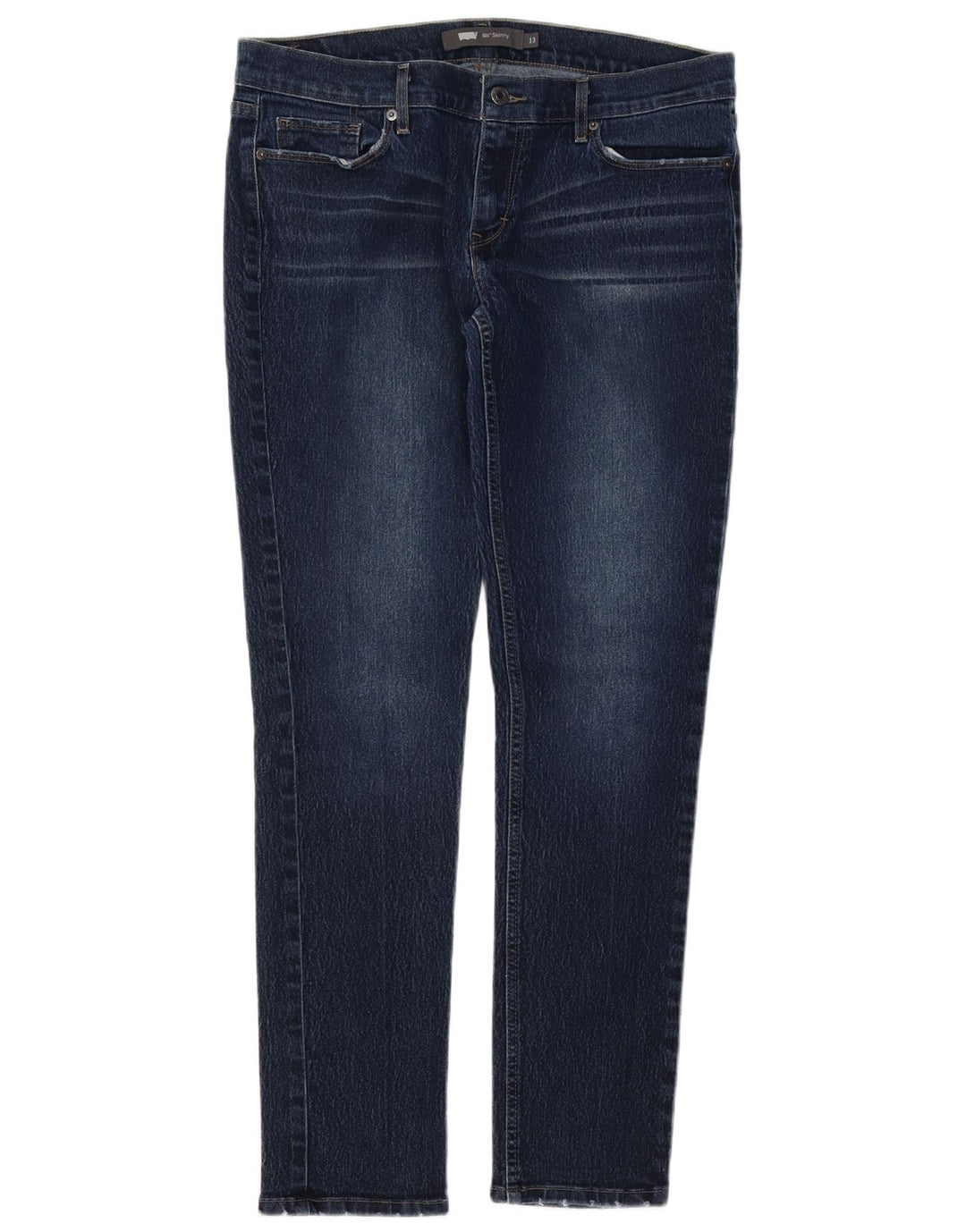 LEVI'S Dame 524 Skinny Jeans US 13 Large W31 L32 Marineblå Bomuld