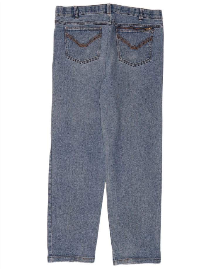 Vintage Straight Jeans til mænd W36 L32 blå bomuld