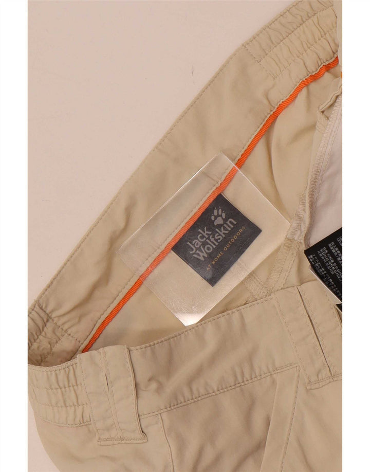 Jack Wolfskin Dame Chino Shorts UK 12 Medium W32 Beige Polyamid