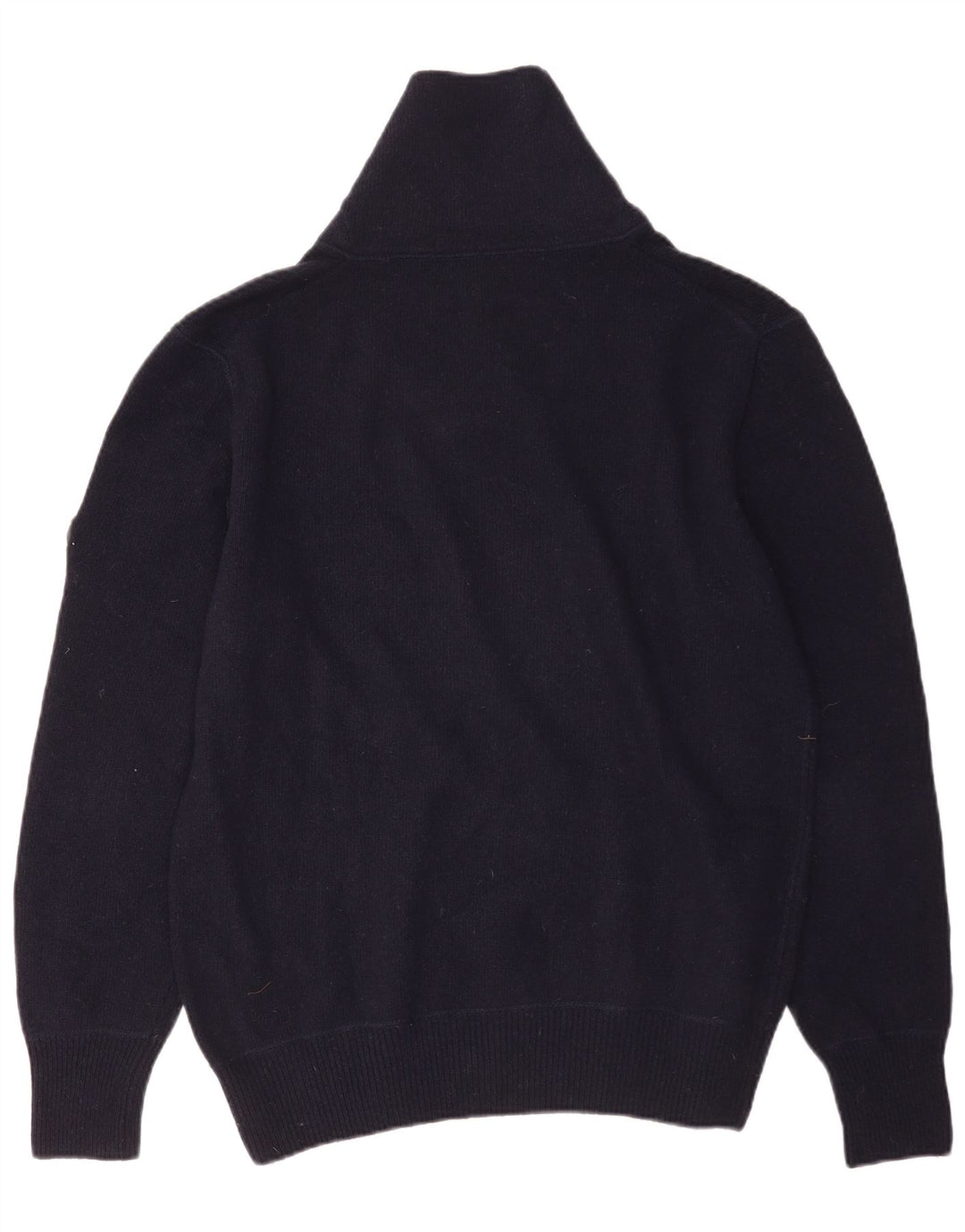 Avirex Herre Shawl Neck Jumper Sweater Medium Navy Blue Merino Uld