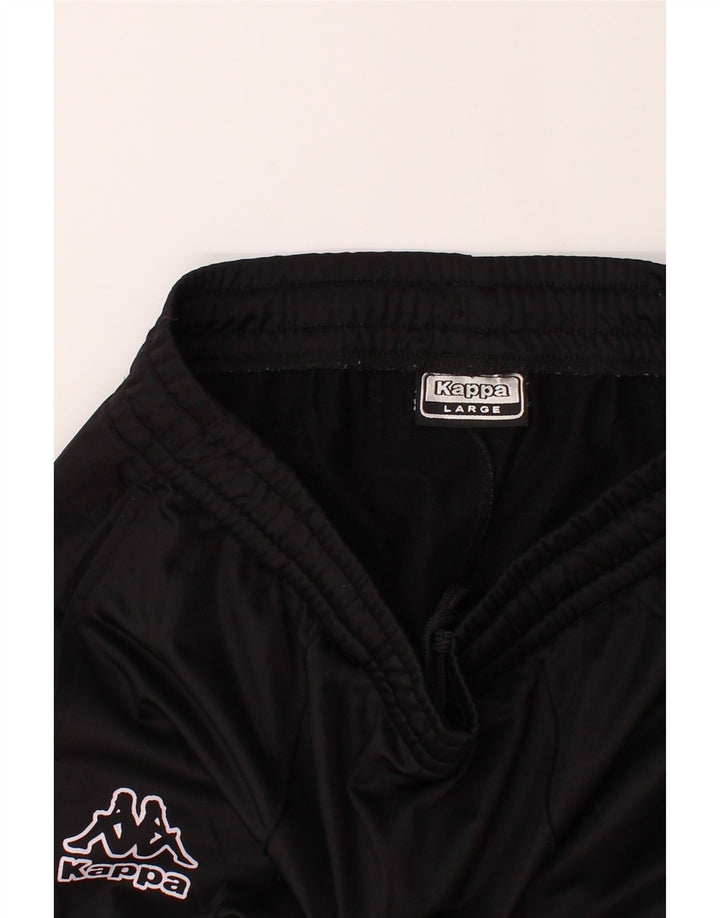 KAPPA Womens Tracksuit Trousers Joggers UK 14 Large  Black Polyester Vintage Kappa and Second-Hand Kappa from Messina Hembry 