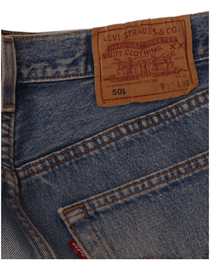Levi's Herre 501 Straight Jeans W32 L28 Blå