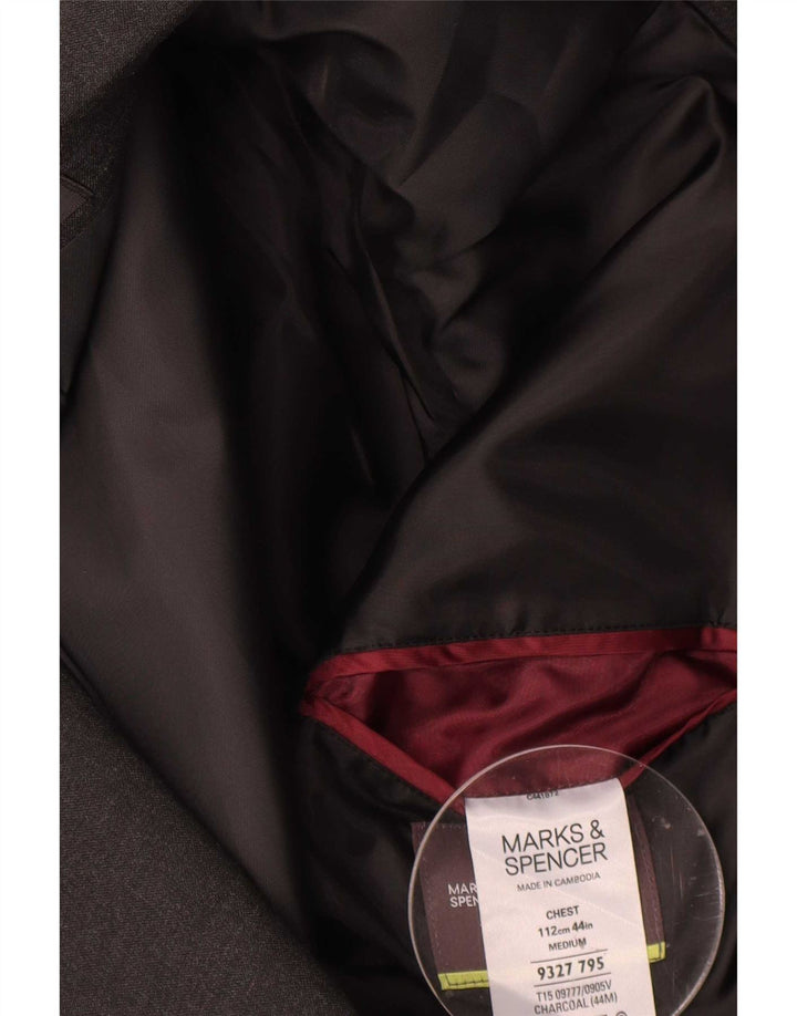 Marks & Spencer Herre 2-knaps blazerjakke UK 44 XL Grå Polyester