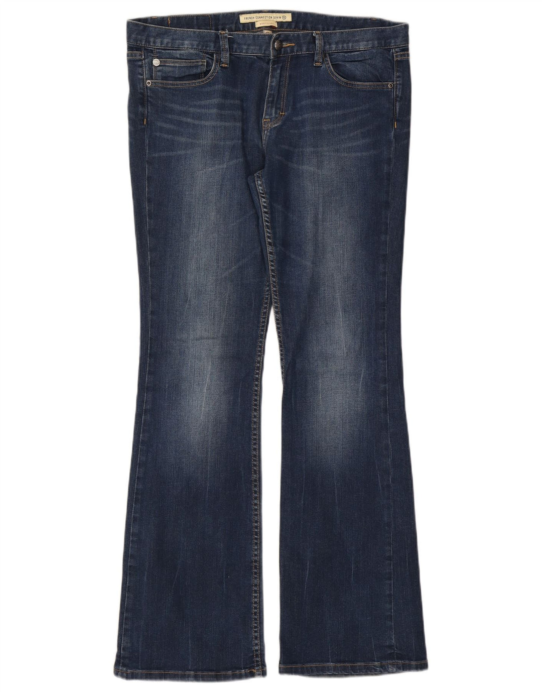 French Connection Dame Bootcut Flared Jeans US 16 2XL W38 L33 Blå Bomuld