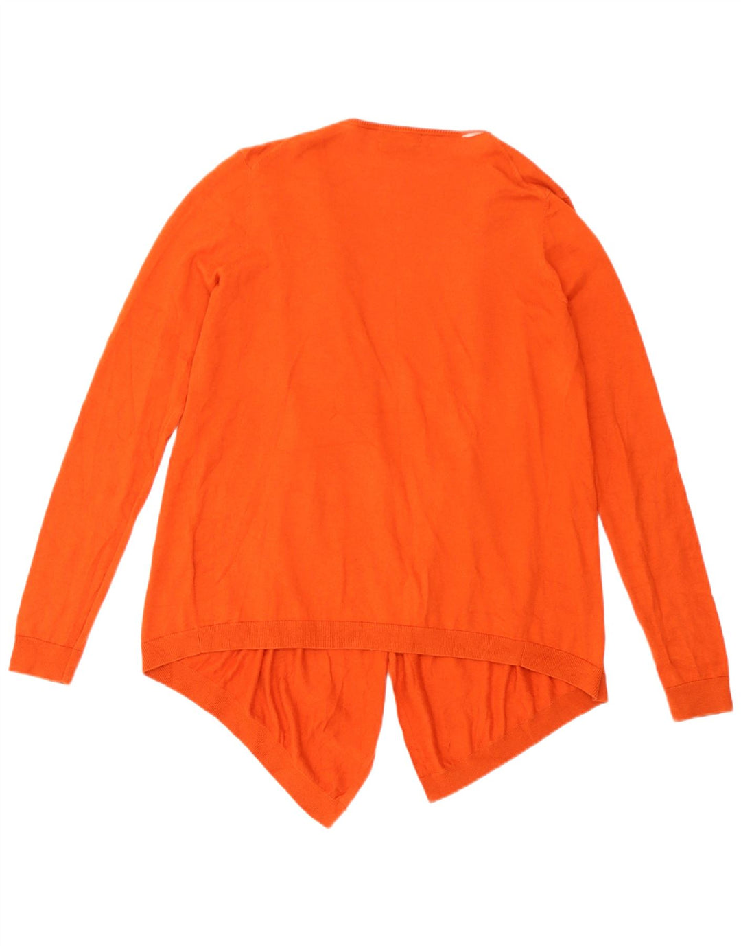 Massimo Dutti Dame Asymmetrisk Åben Cardigan Sweater UK 14 Medium Orange