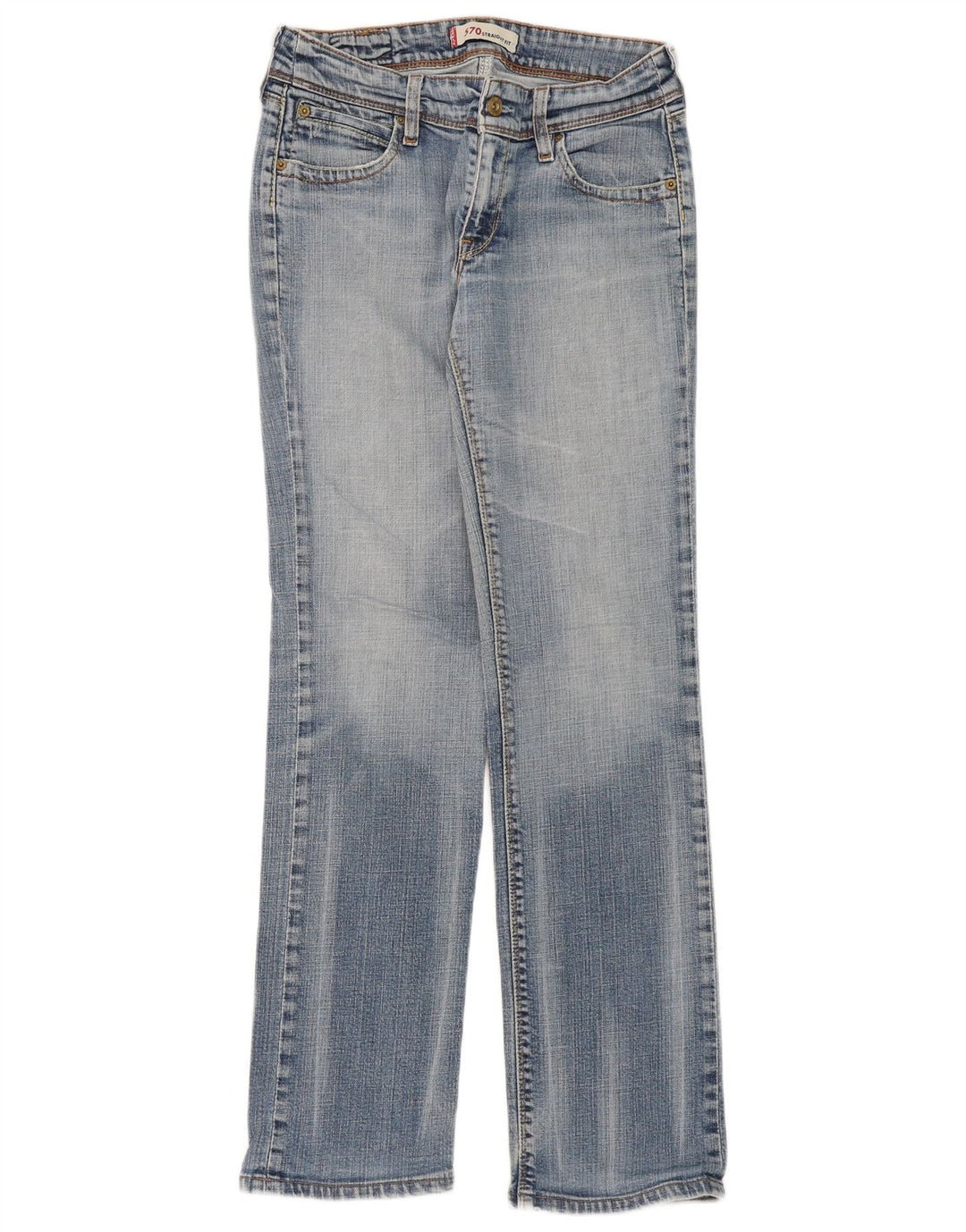 Levi's Dame 570 Straight Jeans W31 L31 Blå Bomuld