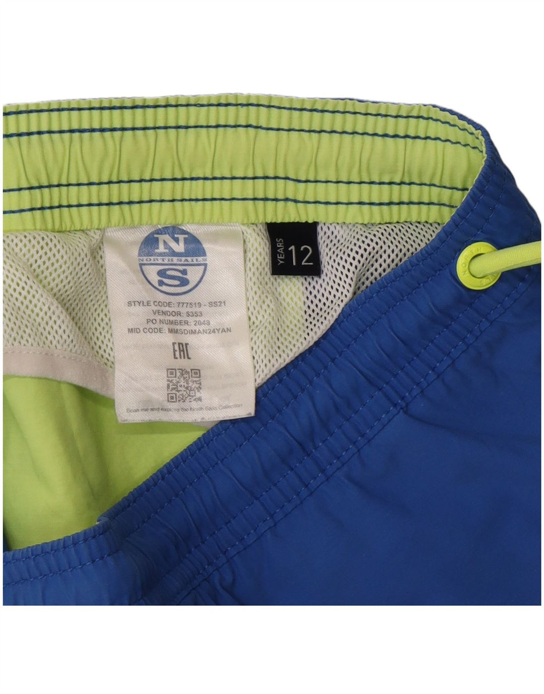 North Sails Drenge Grafiske Badeshorts 11-12 År Blå Polyester