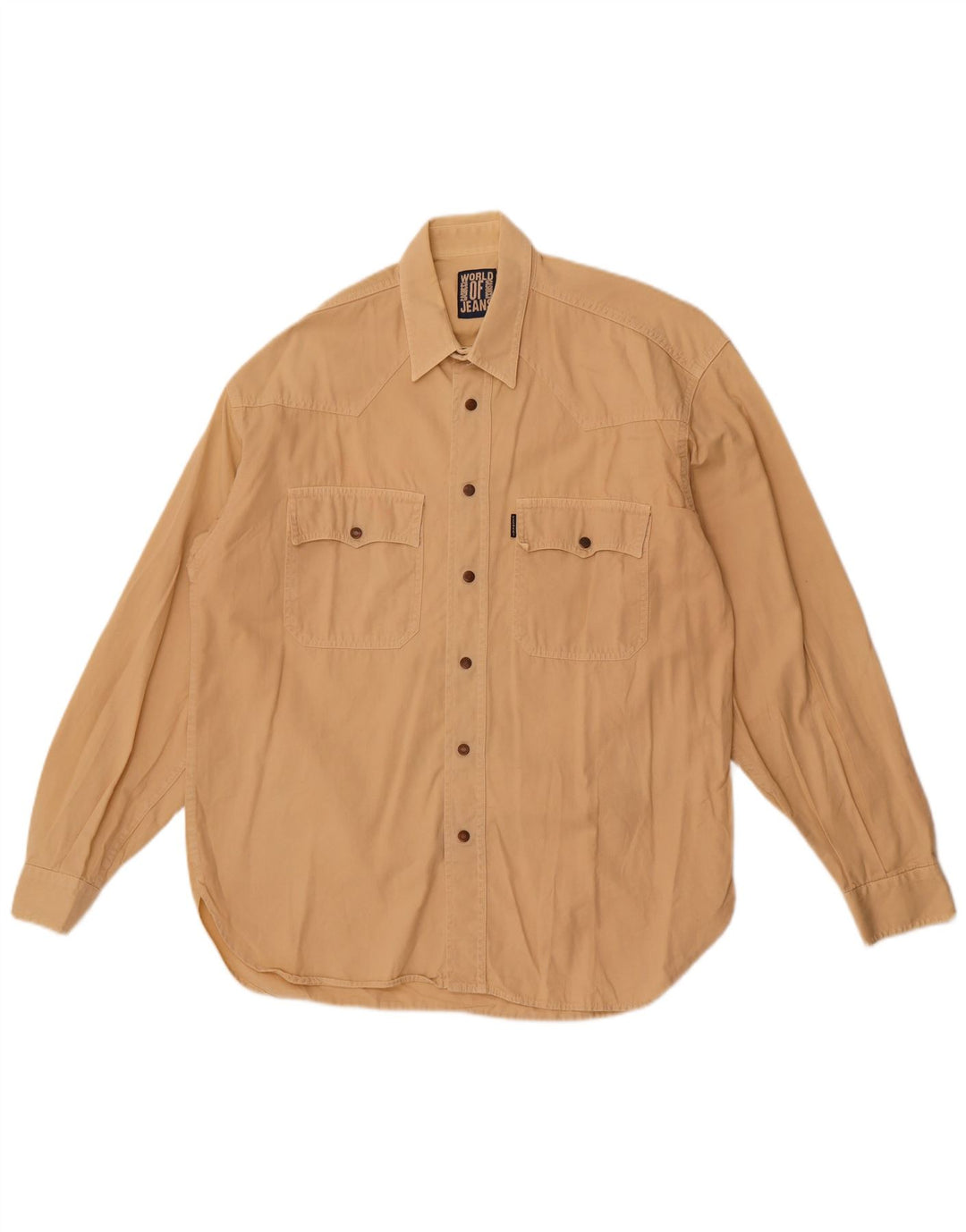 Casucci Herreskjorte Medium Beige Bomuld