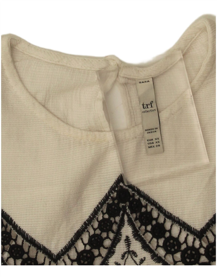 Zara Damebluse Top UK 6 XS White Floral