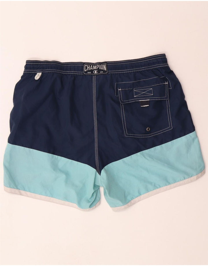 CHAMPION Badeshorts til mænd Large Navy Blue Colourblock
