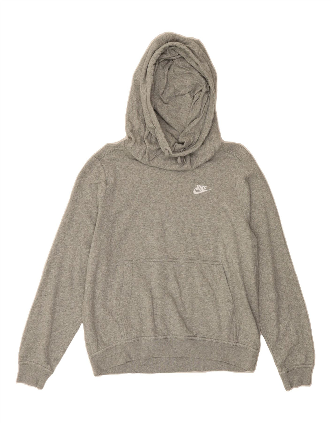 NIKE Womens Hoodie Jumper UK 14 Medium Grey Cotton Vintage Nike and Second-Hand Nike from Messina Hembry 