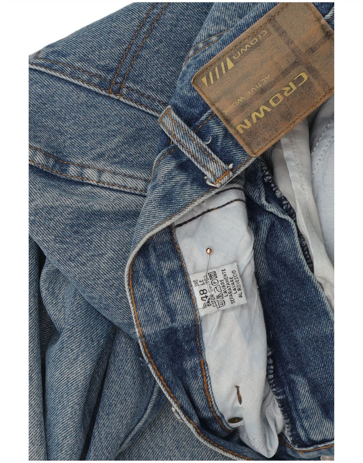 CROWN Straight Jeans til mænd IT 48 Medium W32 L31 Blå Bomuld