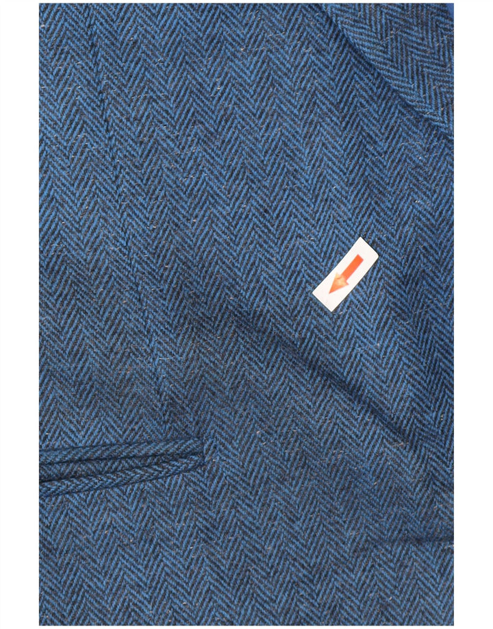 Pal Zileri Herre 2-knaps blazerjakke IT 52 XL Blå sildebensuld