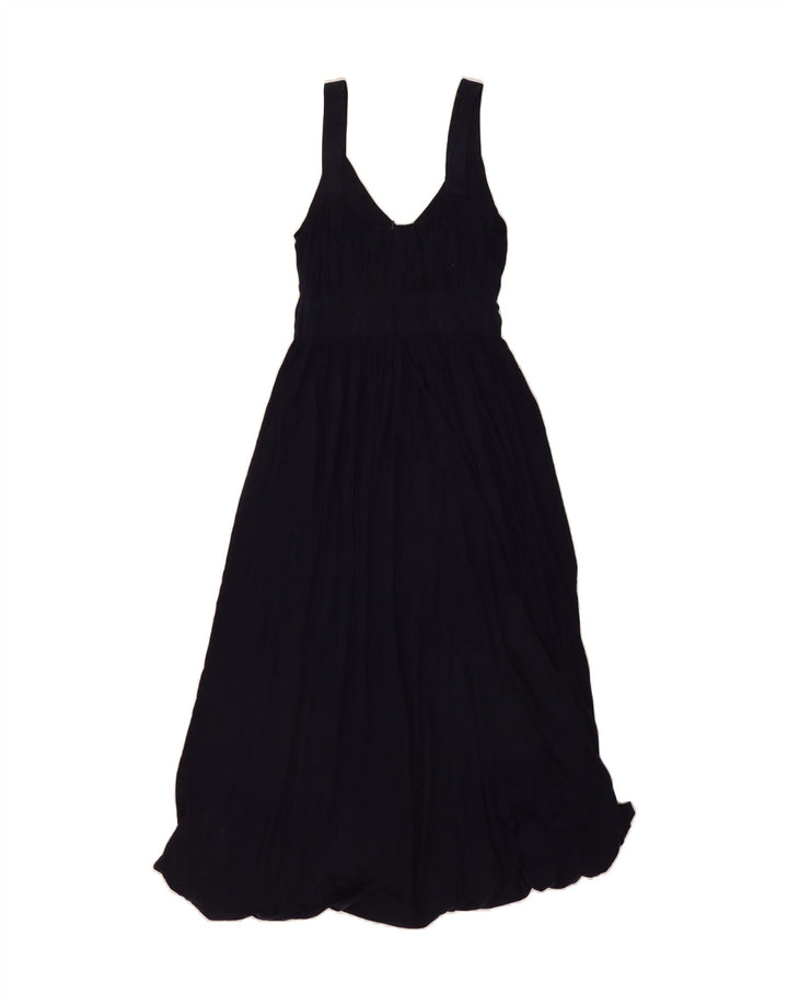 J. CREW Womens Sleeveless Maxi Dress US 4 Small Navy Blue Lyocell Vintage J. Crew and Second-Hand J. Crew from Messina Hembry 