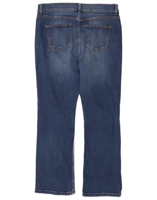Marks & Spencer Dame Slim Bootcut Jeans UK 14 Large W34 L28 Blå Bomuld