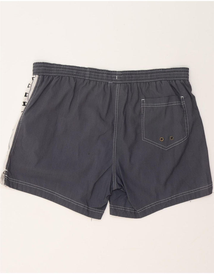 Champion Herre grafiske svømmeshorts XL Marineblå Colourblock Bomuld