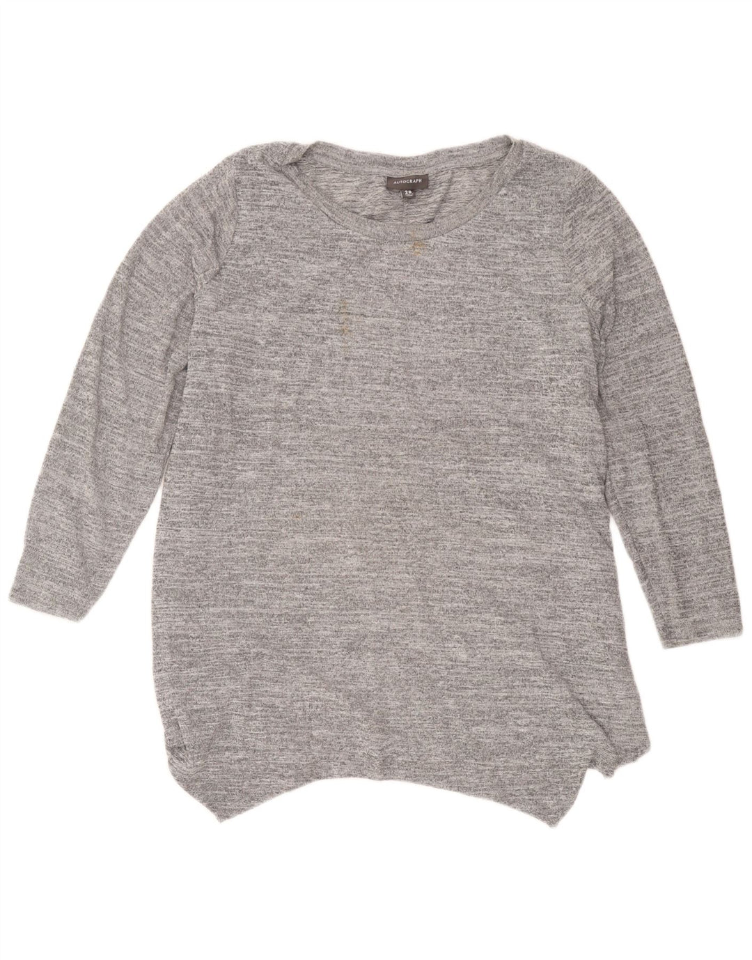 Marks & Spencer Dame Autograph Tunika Top UK 20 2XL Grå Flecked Polyester