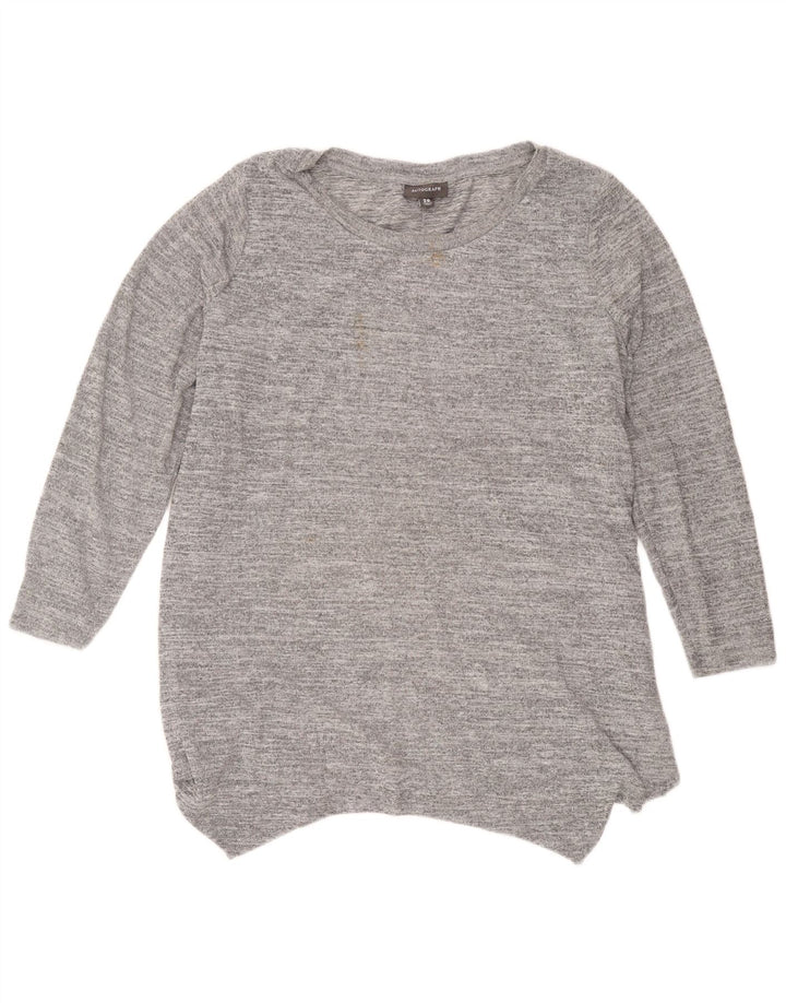Marks & Spencer Dame Autograph Tunika Top UK 20 2XL Grå Flecked Polyester